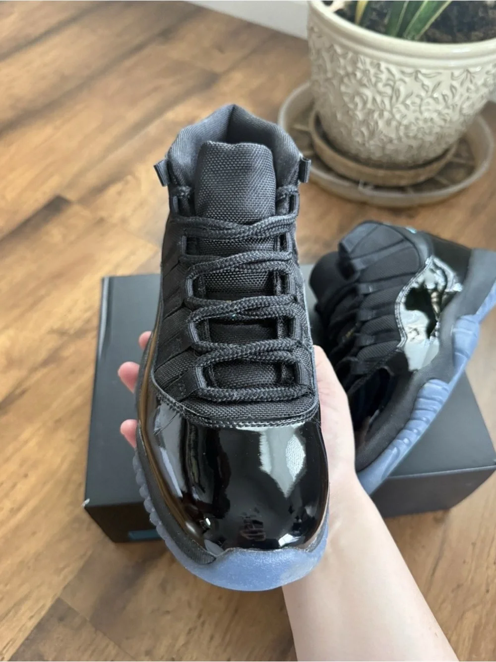 Jordan 11 Retro Black with Teal Accents